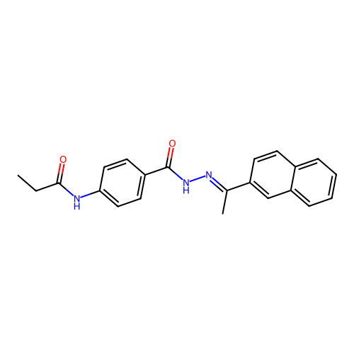 N-[4-({2-[1-(2-naphthyl)ethylidene]hydrazino}carbonyl)phenyl]propanamide structure