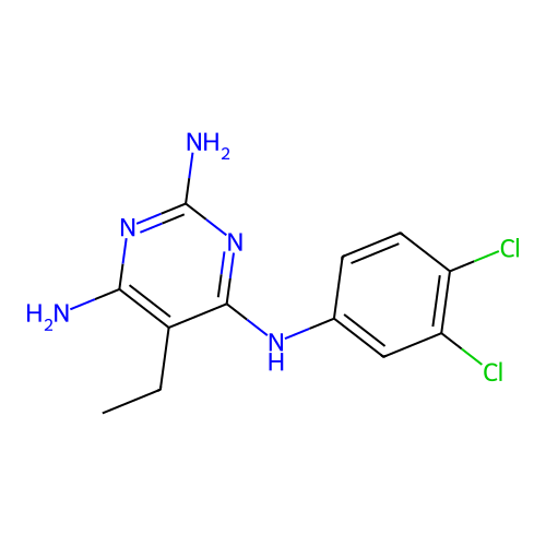 4-N-(3,4-dichlorophenyl)-5-ethylpyrimidine-2,4,6-triamine structure