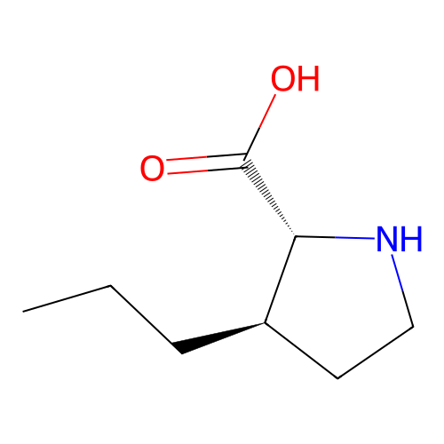 (2R,3R)-3-Propylpyrrolidine-2-carboxylic acid structure