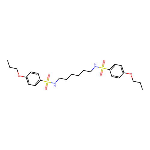 [(4-Propoxyphenyl)sulfonyl](6-{[(4-propoxyphenyl)sulfonyl]amino}hexyl)amine structure