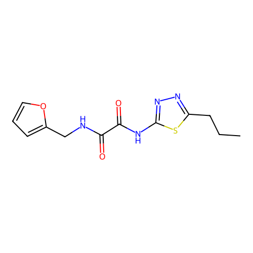 N-(furan-2-ylmethyl)-N'-(5-propyl-1,3,4-thiadiazol-2-yl)ethanediamide structure