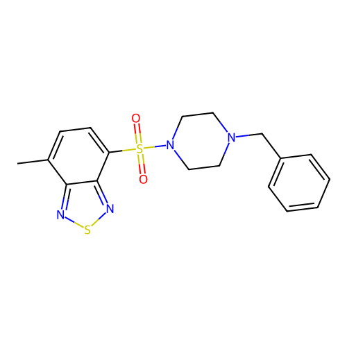 4-[(4-Benzylpiperazin-1-yl)sulfonyl]-7-methyl-2,1,3-benzothiadiazole structure