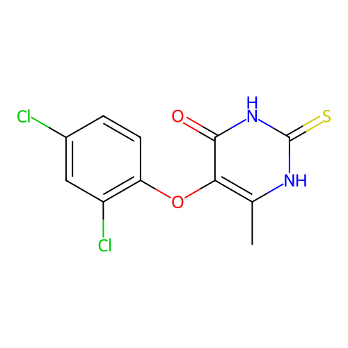 5-(2,4-Dichlorophenoxy)-6-methyl-2-sulfanylpyrimidin-4-ol structure