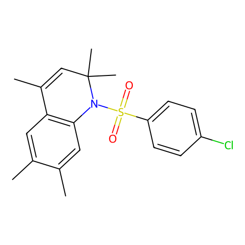 1-[(4-Chlorophenyl)sulfonyl]-2,2,4,6,7-pentamethyl-1,2-dihydroquinoline structure
