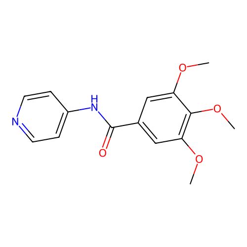 3,4,5-trimethoxy-N-pyridin-4-ylbenzamide structure