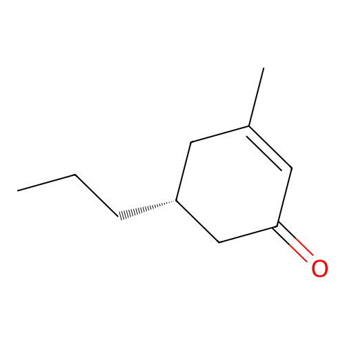 3-Methyl-5-propyl-2-cyclohexen-1-one, (R)- structure