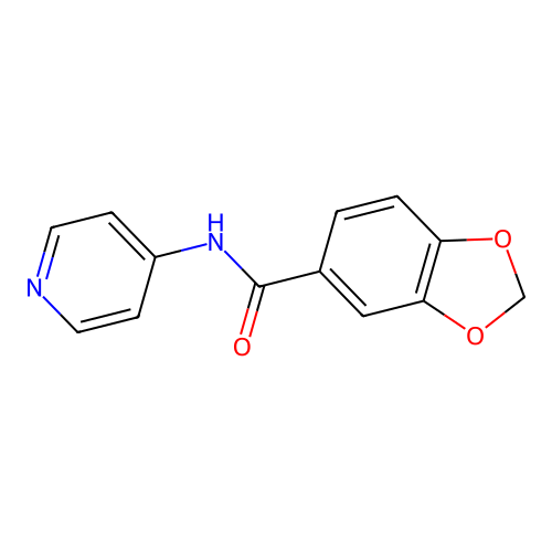 N-pyridin-4-yl-1,3-benzodioxole-5-carboxamide structure