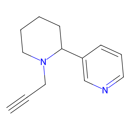 Pyridine, 3-[1-(2-propynyl)-2-piperidino]- structure