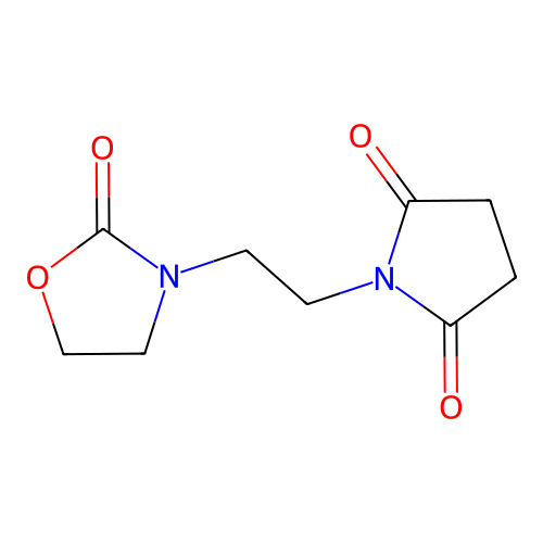 Succinimide, N-[2-(2-oxo-3-oxazolidinyl)ethyl]- structure