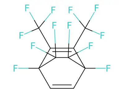 1,4,7,7,8,8-Hexafluoro-2,3-bis(trifluoromethyl)bicyclo[2.2.2]octa-2,5-diene structure