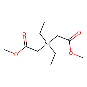 Methyl 2-[diethyl-(2-methoxy-2-oxoethyl)stannyl]acetate structure