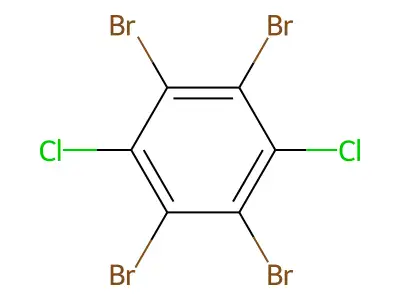 1,2,4,5-Tetrabromo-3,6-dichloro-benzene structure