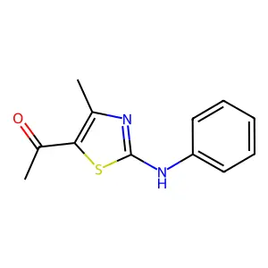 2-Phenylamino-4-methyl-5-acetylthiazole structure