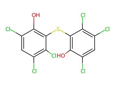 3,4,6-Trichloro-2-(3,5,6-trichloro-2-hydroxyphenylthio)phenol structure