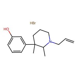Phenol, m-(1-allyl-2,3-dimethyl-3-piperidyl)-, hydrobromide structure