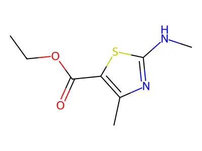 Ethyl 4-methyl-2-(methylamino)thiazole-5-carboxylate structure