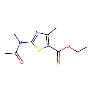 Ethyl 2-[acetyl(methyl)amino]-4-methyl-1,3-thiazole-5-carboxylate structure