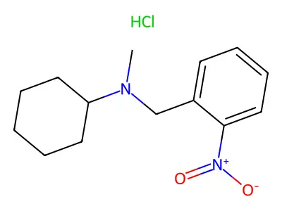 N-Cyclohexyl-N-methyl-2-nitrobenzylamine monohydrochloride structure