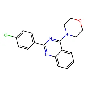 4-[2-(4-Chlorophenyl)quinazolin-4-yl]morpholine structure
