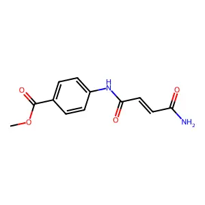 (E)-methyl 4-(4-amino-4-oxobut-2-enamido)benzoate structure