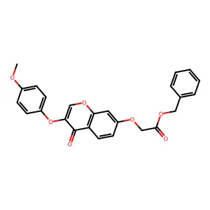 benzyl {[3-(4-methoxyphenoxy)-4-oxo-4H-chromen-7-yl]oxy}acetate structure