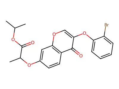 Propan-2-yl 2-[3-(2-bromophenoxy)-4-oxochromen-7-yl]oxypropanoate structure