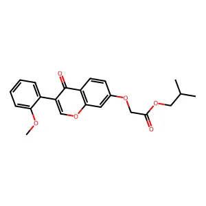 isobutyl 2-((3-(2-methoxyphenyl)-4-oxo-4H-chromen-7-yl)oxy)acetate structure