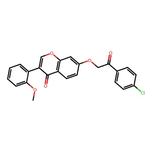 7-[2-(4-Chlorophenyl)-2-oxoethoxy]-3-(2-methoxyphenyl)chromen-4-one structure