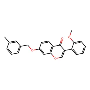 3-(2-Methoxyphenyl)-7-[(3-methylphenyl)methoxy]chromen-4-one structure