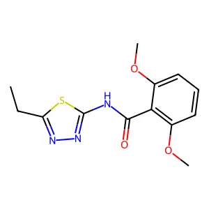 N-(5-ethyl-1,3,4-thiadiazol-2-yl)-2,6-dimethoxybenzamide structure