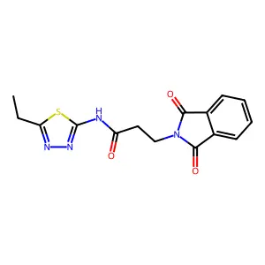 3-(1,3-dioxoisoindolin-2-yl)-N-(5-ethyl-1,3,4-thiadiazol-2-yl)propanamide structure