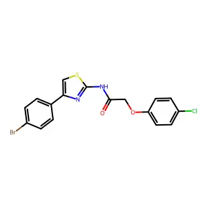 N-[4-(4-bromophenyl)-1,3-thiazol-2-yl]-2-(4-chlorophenoxy)acetamide structure