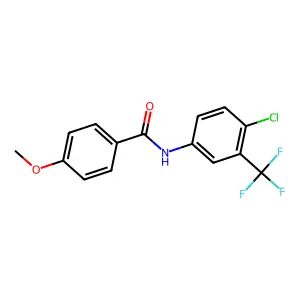N-[4-chloro-3-(trifluoromethyl)phenyl]-4-methoxybenzamide structure
