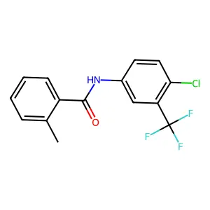 N-[4-chloro-3-(trifluoromethyl)phenyl]-2-methylbenzamide structure