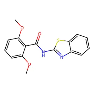 N-(1,3-benzothiazol-2-yl)-2,6-dimethoxybenzamide structure