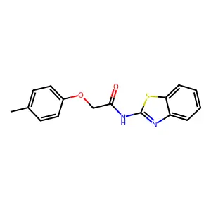 N-(1,3-benzothiazol-2-yl)-2-(4-methylphenoxy)acetamide structure