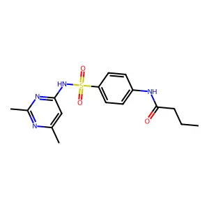 N-{4-[(2,6-dimethylpyrimidin-4-yl)sulfamoyl]phenyl}butanamide structure