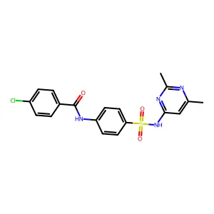 4-chloro-N-{4-[(2,6-dimethylpyrimidin-4-yl)sulfamoyl]phenyl}benzamide structure