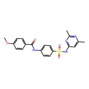 N-[4-[(2,6-dimethylpyrimidin-4-yl)sulfamoyl]phenyl]-4-methoxybenzamide structure