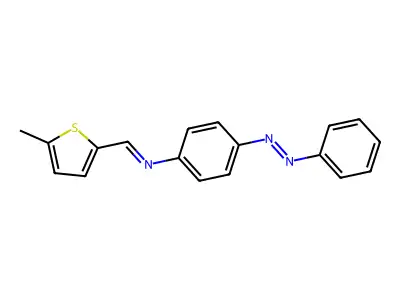 N-[(5-methyl-2-thienyl)methylene]-4-(phenyldiazenyl)aniline structure