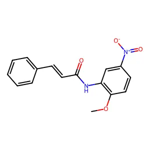 (E)-N-(2-methoxy-5-nitrophenyl)-3-phenylprop-2-enamide structure