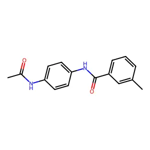 N-[4-(acetylamino)phenyl]-3-methylbenzamide structure