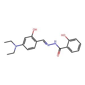 N-[[4-(diethylamino)-2-hydroxyphenyl]methylideneamino]-2-hydroxybenzamide structure