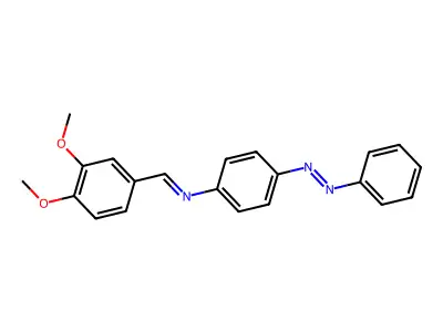 (3,4-Dimethoxybenzylidene)[4-(phenyldiazenyl)phenyl]amine structure