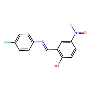 2-{[(4-Fluorophenyl)imino]methyl}-4-nitrophenol structure