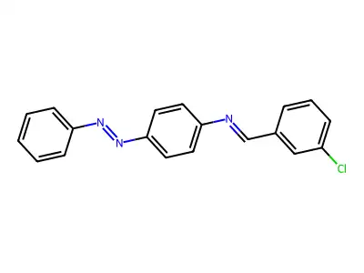 Benzenamine, N-[(3-chlorophenyl)methylene]-4-(2-phenyldiazenyl)- structure