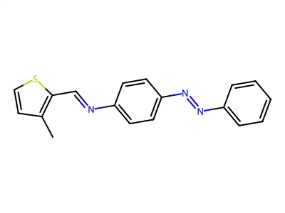 N-[(3-methyl-2-thienyl)methylene]-4-(phenyldiazenyl)aniline structure