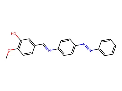 Phenol, 2-methoxy-5-[[[4-(2-phenyldiazenyl)phenyl]imino]methyl]- structure