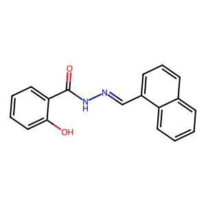 2-Hydroxybenzoic acid 2-(1-naphthalenylmethylene)hydrazide structure