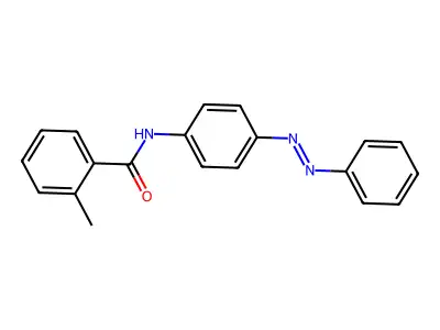 Benzamide, 2-methyl-N-[4-(2-phenyldiazenyl)phenyl]- structure
